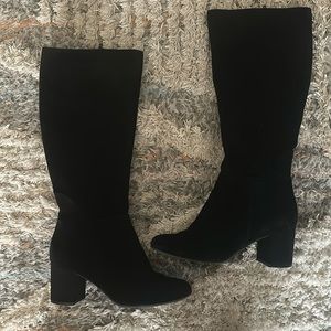 Black INC women’s boots leather upper fabric lining